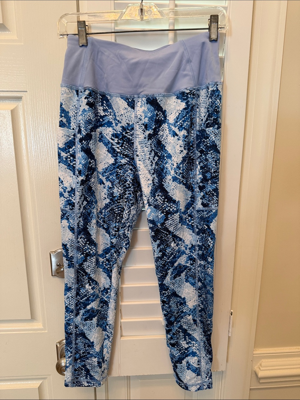 Talbots Blue Snake-Print High-Rise Leggings
